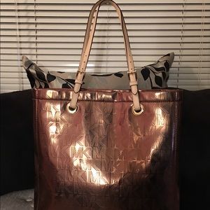 Michael Kors Metallic Cocoa Tote